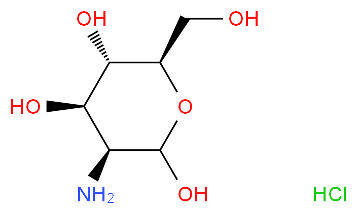 (3S,4R,5S,6R)-3-amino-6-(hydroxymethyl)oxane-2,4,5-triol hydrochloride_分子结构_CAS_5505-63-5