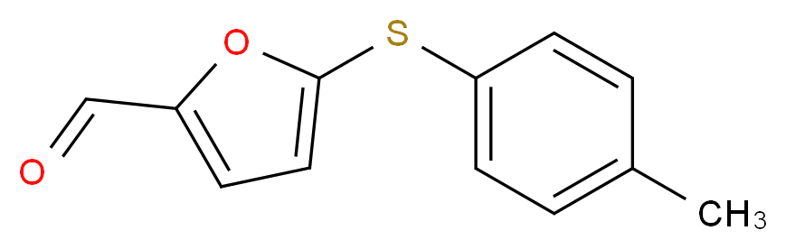 5-[(4-methylphenyl)sulfanyl]furan-2-carbaldehyde_分子结构_CAS_56656-92-9