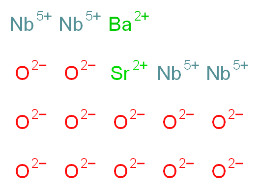 tetraniobium(5+) ion barium(2+) ion strontium(2+) ion dodecaoxidandiide_分子结构_CAS_37185-09-4