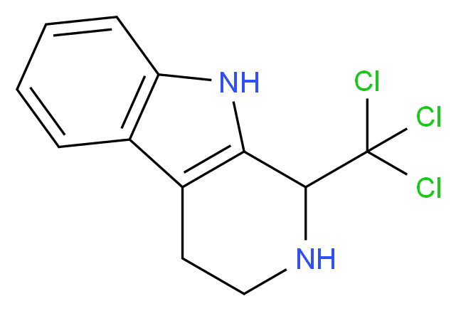 1-(trichloromethyl)-1H,2H,3H,4H,9H-pyrido[3,4-b]indole_分子结构_CAS_6649-90-7