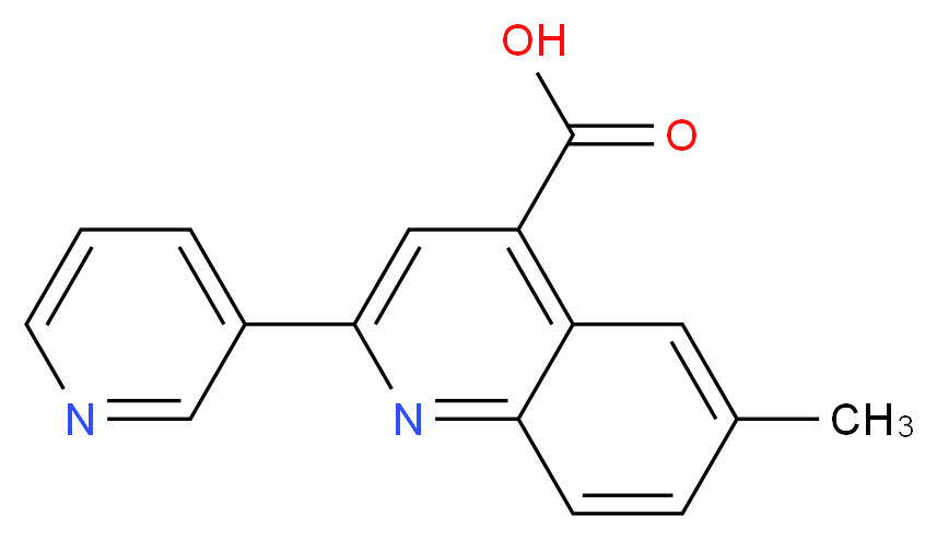 6-methyl-2-(pyridin-3-yl)quinoline-4-carboxylic acid_分子结构_CAS_5110-02-1