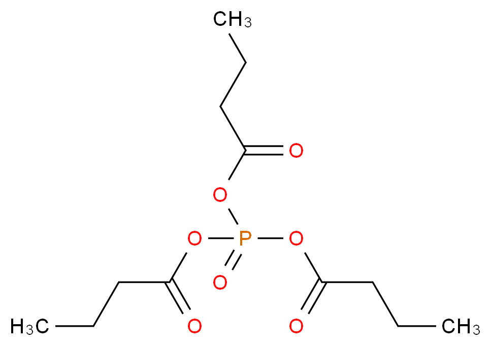 bis(butanoyloxy)phosphoryl butanoate_分子结构_CAS_4378-06-7