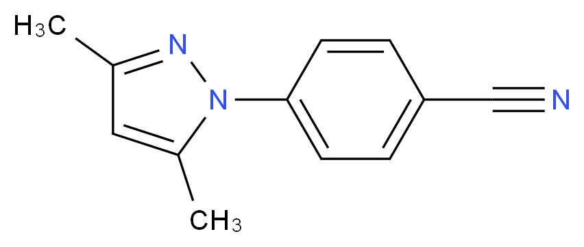 4-(3,5-dimethyl-1H-pyrazol-1-yl)benzonitrile_分子结构_CAS_56935-79-6)