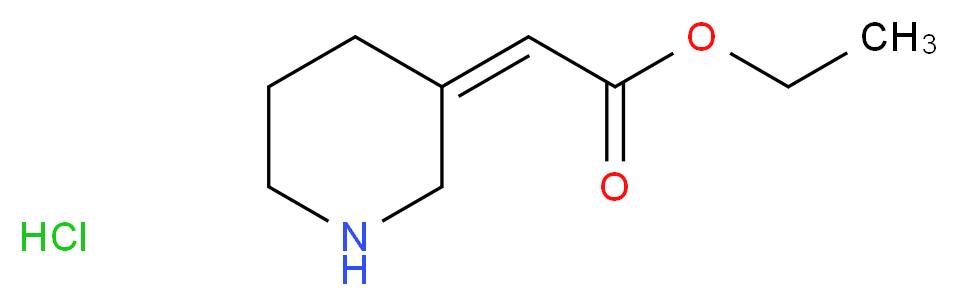 ethyl 2-[(3Z)-piperidin-3-ylidene]acetate hydrochloride_分子结构_CAS_1358679-89-6