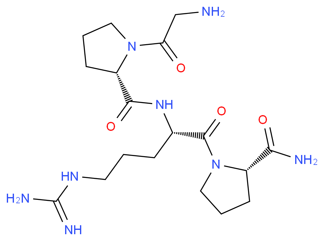 (2S)-1-(2-aminoacetyl)-N-[(2S)-5-carbamimidamido-1-[(2S)-2-carbamoylpyrrolidin-1-yl]-1-oxopentan-2-yl]pyrrolidine-2-carboxamide_分子结构_CAS_126047-75-4