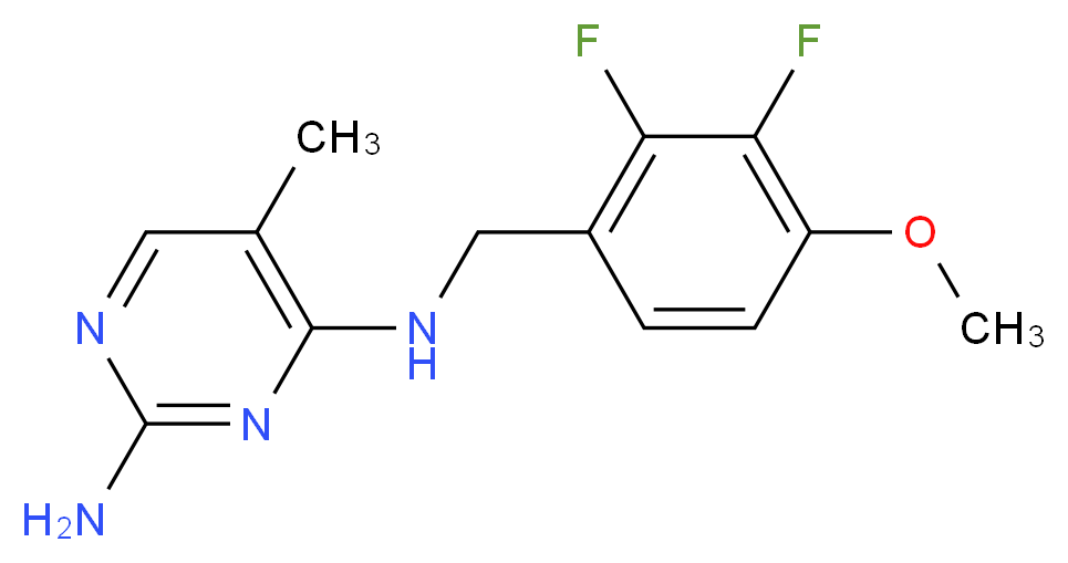 N~4~-(2,3-difluoro-4-methoxybenzyl)-5-methylpyrimidine-2,4-diamine_分子结构_CAS_)