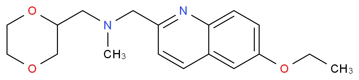 (1,4-dioxan-2-ylmethyl)[(6-ethoxyquinolin-2-yl)methyl]methylamine_分子结构_CAS_)