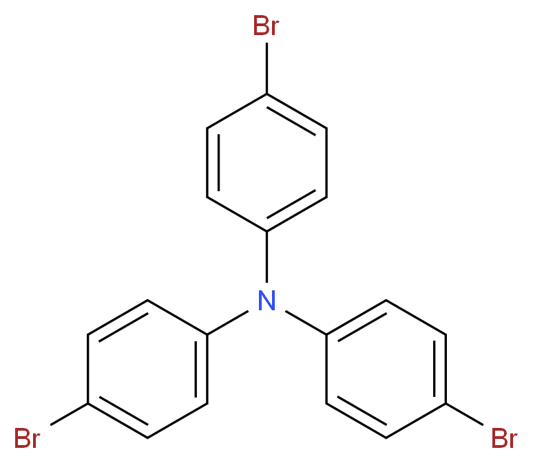 三(4-溴苯)胺_分子结构_CAS_4316-58-9)
