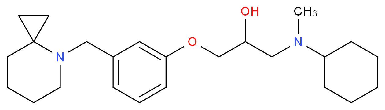 1-[3-(4-azaspiro[2.5]oct-4-ylmethyl)phenoxy]-3-[cyclohexyl(methyl)amino]propan-2-ol_分子结构_CAS_)