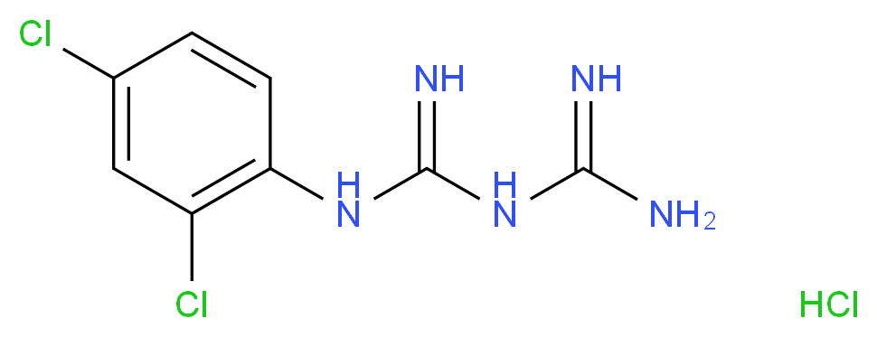 1-carbamimidamido-N-(2,4-dichlorophenyl)methanimidamide hydrochloride_分子结构_CAS_101252-14-6