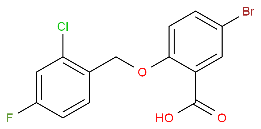 5-Bromo-2-[(2-chloro-4-fluorobenzyl)oxy]-benzoic acid_分子结构_CAS_)