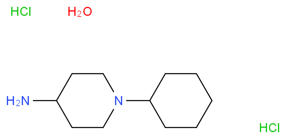 4-Amino-1-cyclohexylpiperidine dihydrochloride hydrate_分子结构_CAS_833486-95-6)