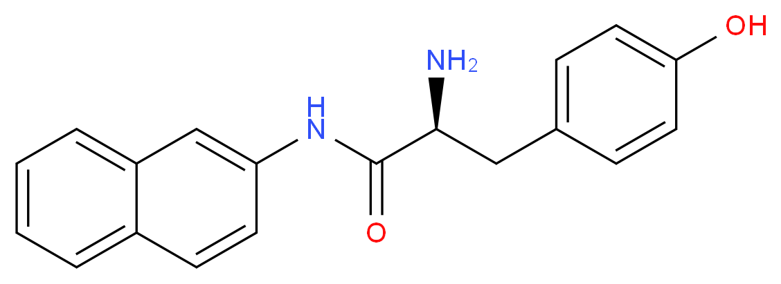 (2S)-2-amino-3-(4-hydroxyphenyl)-N-(naphthalen-2-yl)propanamide_分子结构_CAS_4357-95-3