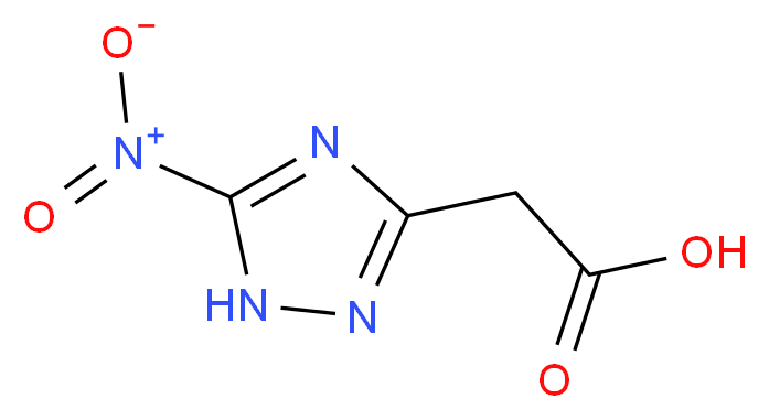 (5-nitro-1H-1,2,4-triazol-3-yl)acetic acid_分子结构_CAS_173167-32-3)