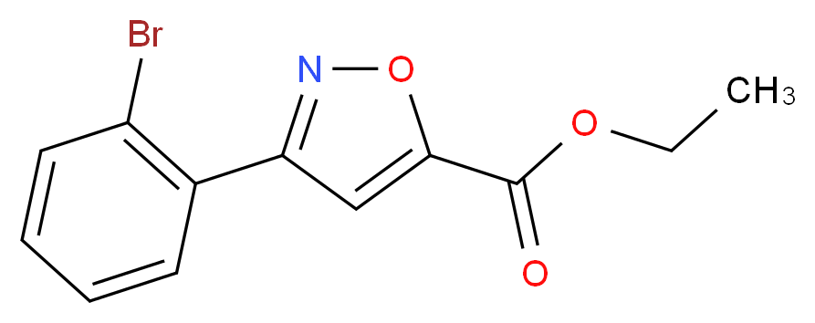 ethyl 3-(2-bromophenyl)-1,2-oxazole-5-carboxylate_分子结构_CAS_885273-64-3
