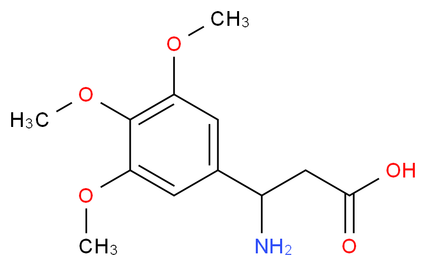 3-Amino-3-(3,4,5-trimethoxyphenyl)propanoic acid_分子结构_CAS_34841-00-4)