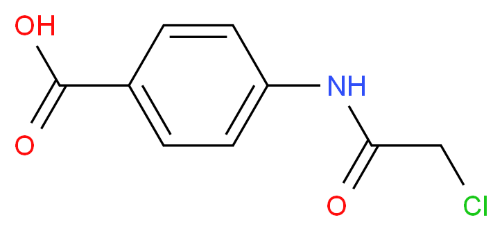 4-(2-氯酰氨)苯甲酸_分子结构_CAS_4596-39-8)