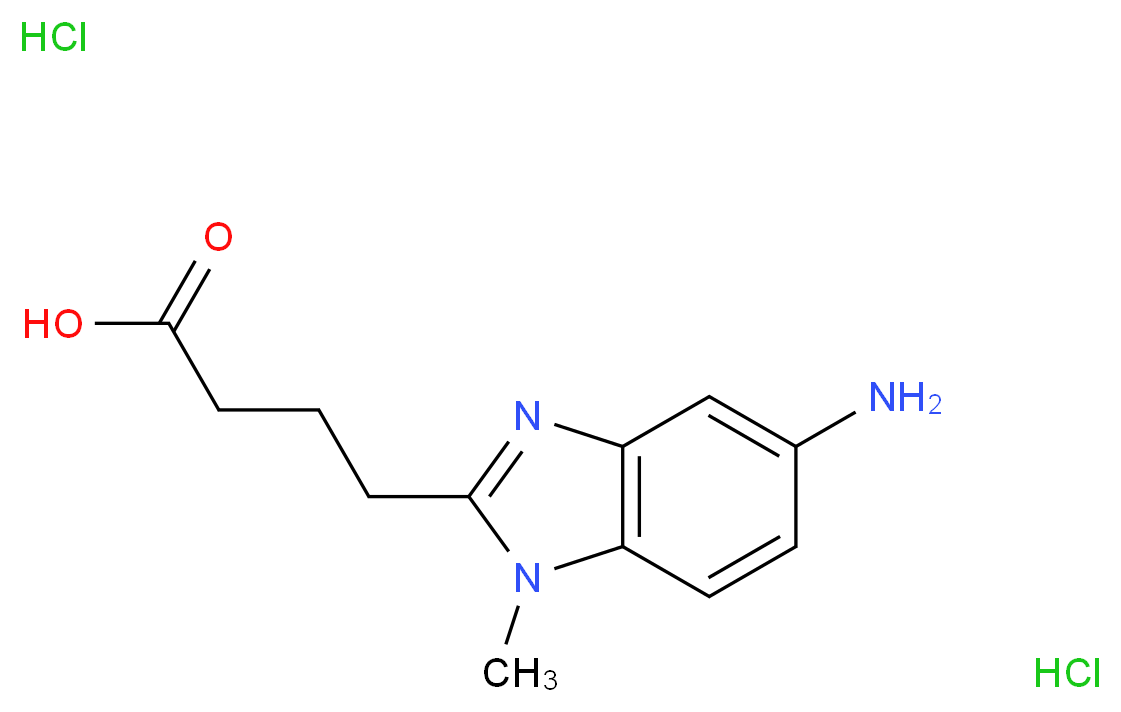 4-(5-Amino-1-methyl-1H-benzoimidazol-2-yl)-butyric acid dihydrochloride_分子结构_CAS_)