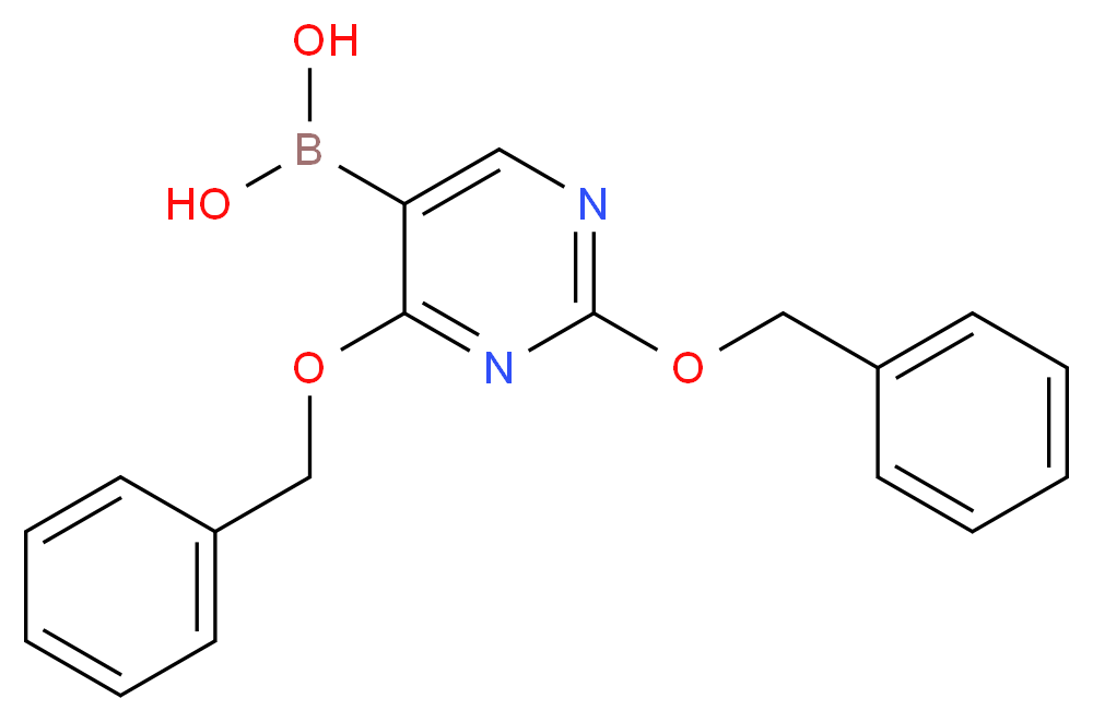 2,4-Bis(benzyloxy)pyrimidine-5-boronic acid_分子结构_CAS_70523-24-9)