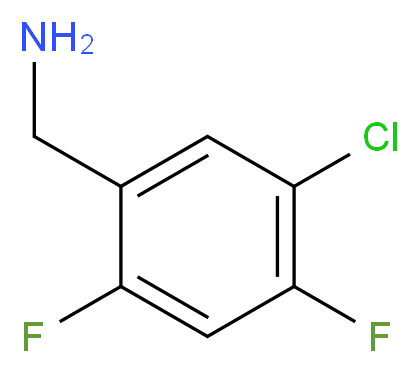 (5-chloro-2,4-difluorophenyl)methanamine_分子结构_CAS_924818-16-6