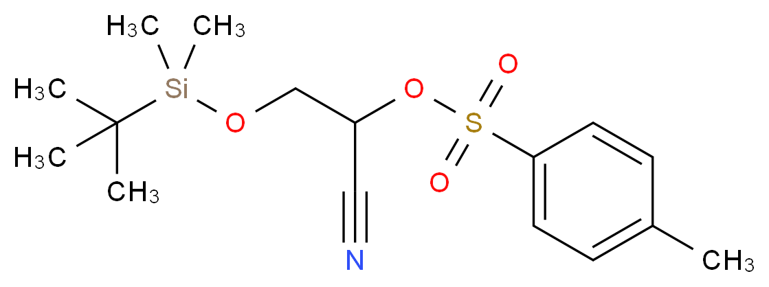 3-[(tert-butyldimethylsilyl)oxy]-2-[(4-methylbenzenesulfonyl)oxy]propanenitrile_分子结构_CAS_1079950-23-4