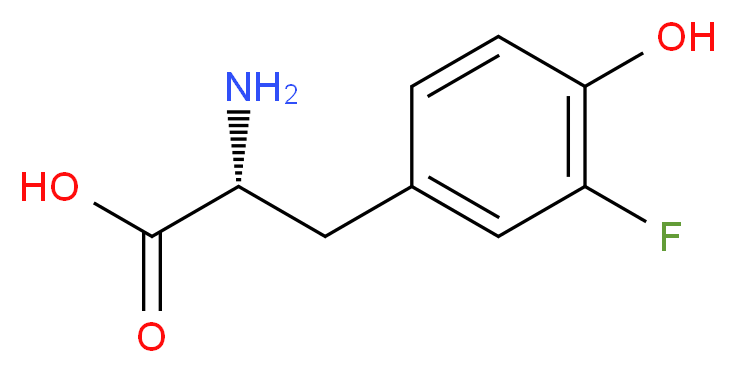 3-Fluoro-4-hydroxy-L-phenylalanine 97%_分子结构_CAS_7423-96-3)