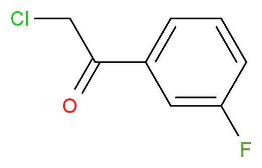 3-Fluorophenacyl Chloride_分子结构_CAS_53688-18-9)