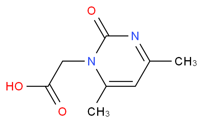 2-(4,6-dimethyl-2-oxo-1,2-dihydropyrimidin-1-yl)acetic acid_分子结构_CAS_1179377-17-3