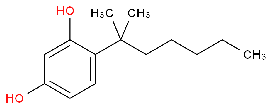 4-(2-methylheptan-2-yl)benzene-1,3-diol_分子结构_CAS_28122-52-3