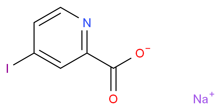 4-Iodo-pyridine-2-carboxylic acid, sodium salt_分子结构_CAS_618107-88-3)