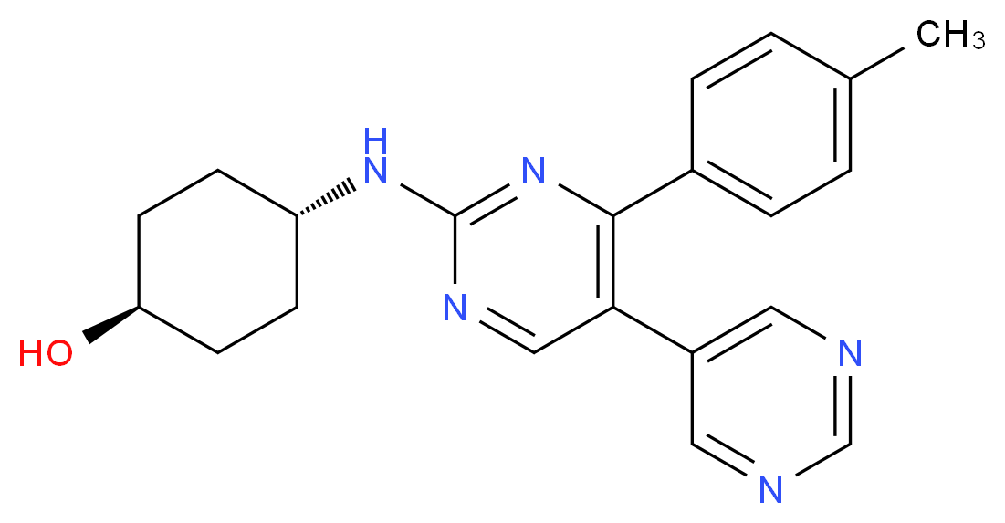 trans-4-{[4-(4-methylphenyl)-5,5'-bipyrimidin-2-yl]amino}cyclohexanol_分子结构_CAS_)