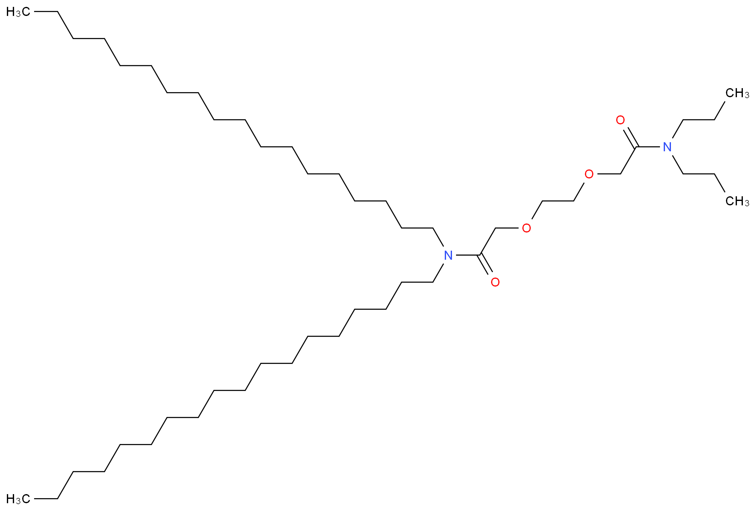 2-{2-[(dioctadecylcarbamoyl)methoxy]ethoxy}-N,N-dipropylacetamide_分子结构_CAS_72469-41-1