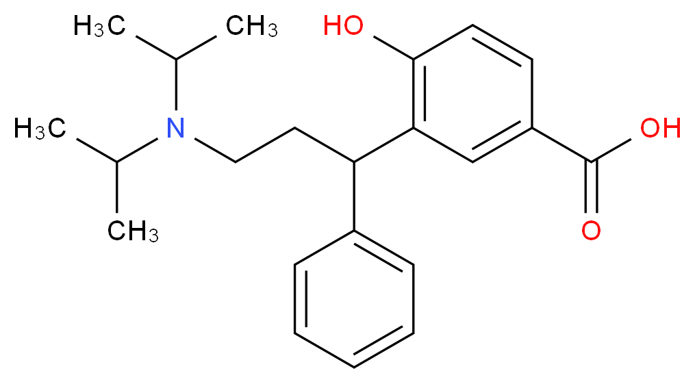 3-{3-[bis(propan-2-yl)amino]-1-phenylpropyl}-4-hydroxybenzoic acid_分子结构_CAS_1076199-77-3