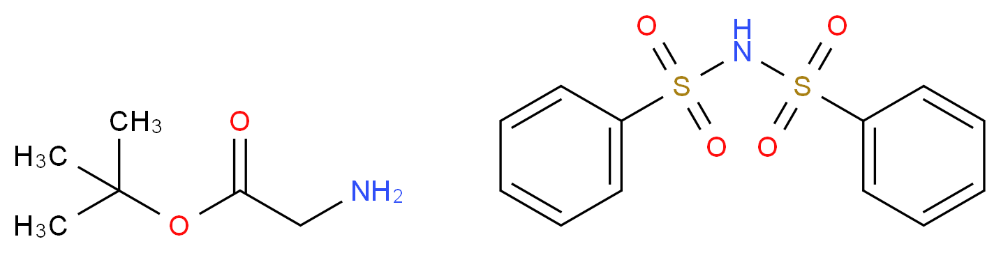 N-(benzenesulfonyl)benzenesulfonamide tert-butyl 2-aminoacetate_分子结构_CAS_77284-30-1