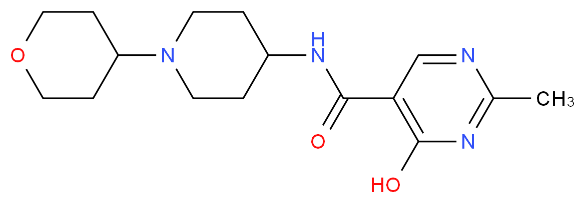 4-hydroxy-2-methyl-N-[1-(tetrahydro-2H-pyran-4-yl)piperidin-4-yl]pyrimidine-5-carboxamide_分子结构_CAS_)