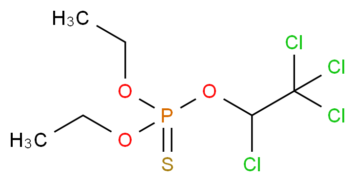 ethyl 1,2,2,2-tetrachloroethyl ethoxy(sulfanylidene)phosphonite_分子结构_CAS_54593-83-8