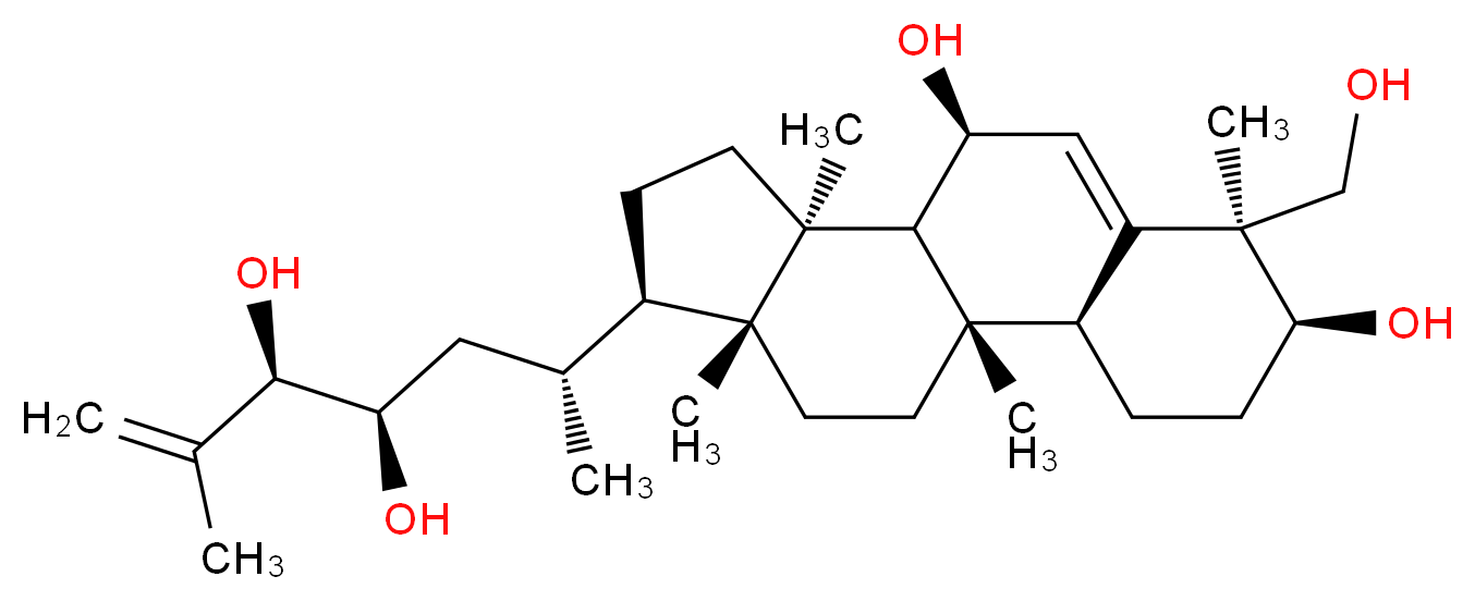 (1S,2S,5S,6S,9S,10R,11S,14R,15R)-14-[(2R,4R,5R)-4,5-dihydroxy-6-methylhept-6-en-2-yl]-6-(hydroxymethyl)-1,6,11,15-tetramethyltetracyclo[8.7.0.0<sup>2</sup>,<sup>7</sup>.0<sup>1</sup><sup>1</sup>,<sup>1</sup><sup>5</sup>]heptadec-7-ene-5,9-diol_分子结构_CAS_1189131-49-4