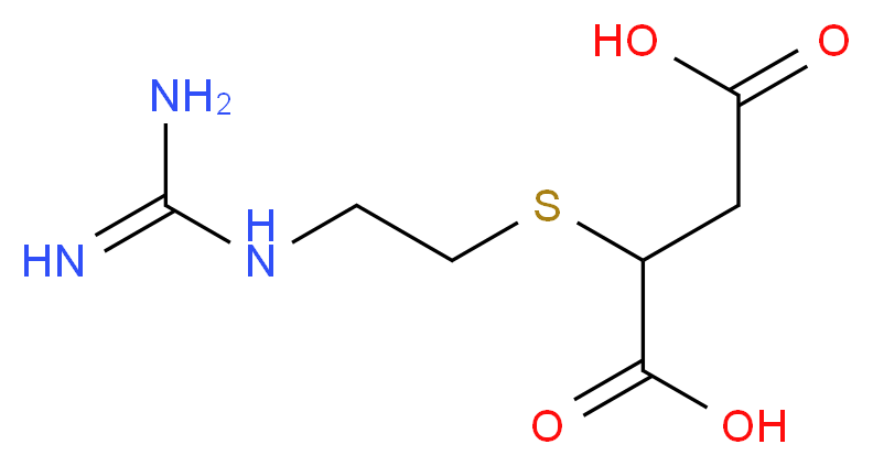 2-[(2-carbamimidamidoethyl)sulfanyl]butanedioic acid_分子结构_CAS_77482-44-1