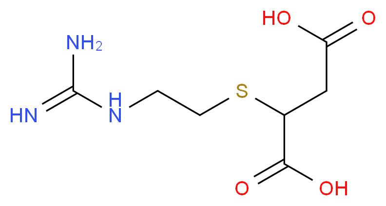 GUANIDINOETHYLMERCAPTO-SUCCINIC ACID_分子结构_CAS_77482-44-1)