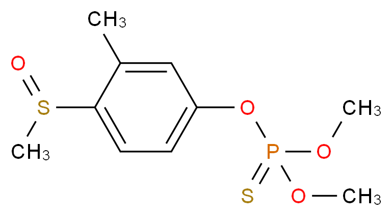 4-methanesulfinyl-3-methylphenyl methyl methoxy(sulfanylidene)phosphonite_分子结构_CAS_3761-41-9