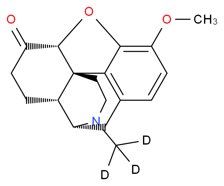 氢可酮-d3 溶液_分子结构_CAS_136765-36-1)