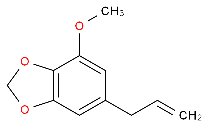 4-methoxy-6-(prop-2-en-1-yl)-2H-1,3-benzodioxole_分子结构_CAS_607-91-0