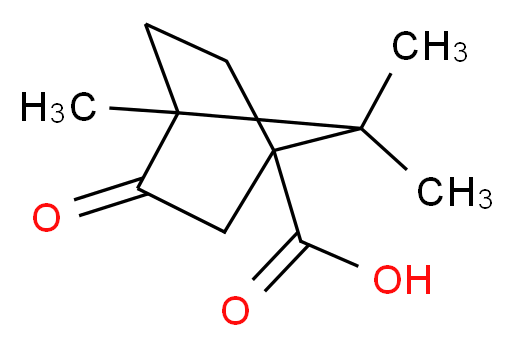 4,7,7-trimethyl-3-oxobicyclo[2.2.1]heptane-1-carboxylic acid_分子结构_CAS_6703-31-7)