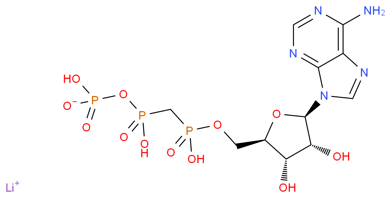 α,β-Methyleneadenosine 5′-triphosphate lithium salt_分子结构_CAS_104809-20-3)