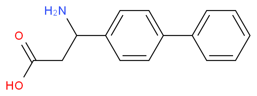 3-amino-3-(4-phenylphenyl)propanoic acid_分子结构_CAS_63974-15-2