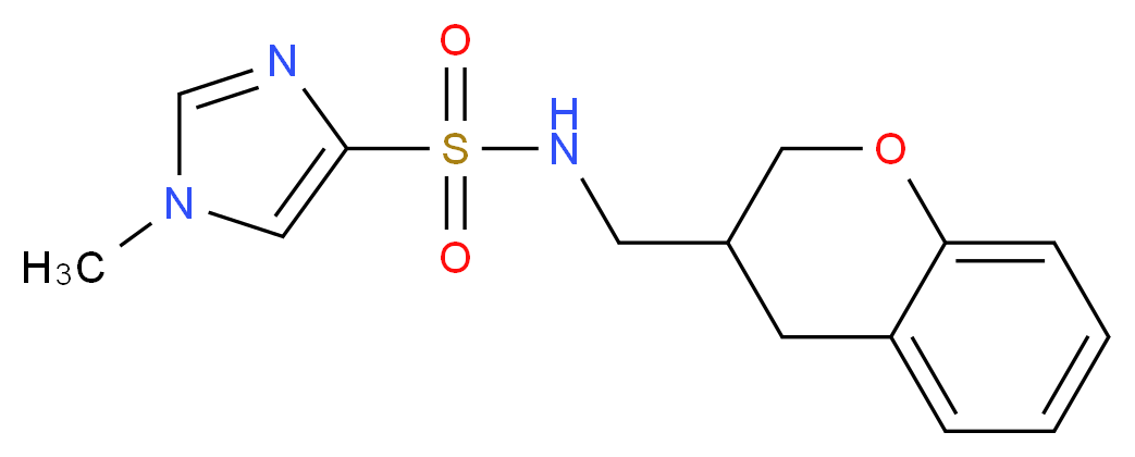 N-(3,4-dihydro-2H-chromen-3-ylmethyl)-1-methyl-1H-imidazole-4-sulfonamide_分子结构_CAS_)