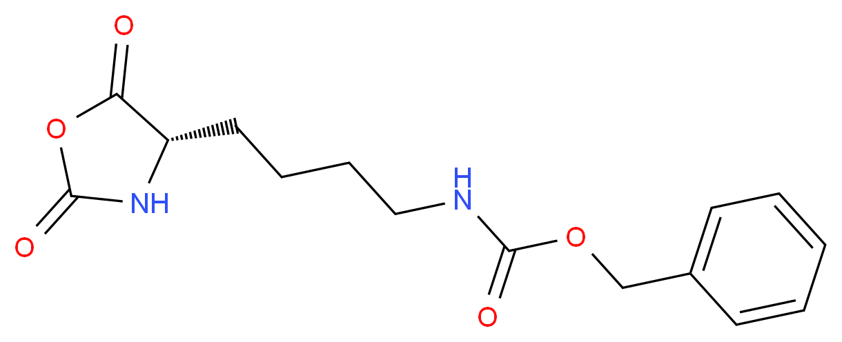 benzyl N-{4-[(4S)-2,5-dioxo-1,3-oxazolidin-4-yl]butyl}carbamate_分子结构_CAS_1676-86-4