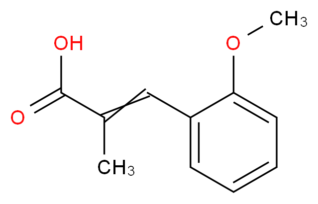 O-METHOXY-&alpha;-METHYLCINNAMIC ACID_分子结构_CAS_3368-15-8)