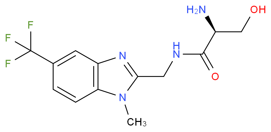 N~1~-{[1-methyl-5-(trifluoromethyl)-1H-benzimidazol-2-yl]methyl}-L-serinamide_分子结构_CAS_)