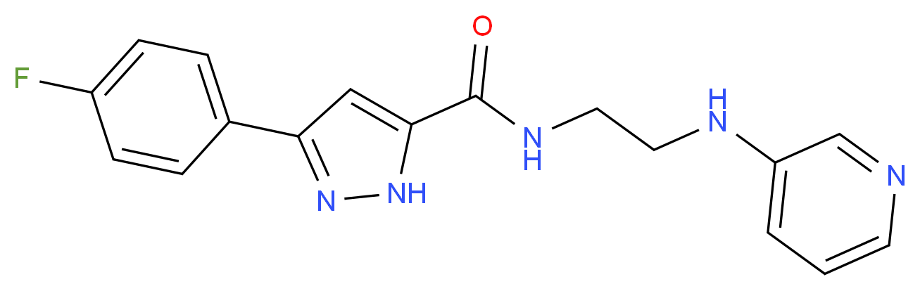 3-(4-fluorophenyl)-N-[2-(pyridin-3-ylamino)ethyl]-1H-pyrazole-5-carboxamide_分子结构_CAS_)